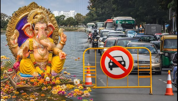 ബെംഗളൂരു ഗണേശ നിമജ്ജനം: ഉൽസൂർ തടാക പരിസരത്ത് ഗതാഗത നിയന്ത്രണം ബെംഗളൂരു ഗണേശ നിമജ്ജനം: ഉൽസൂർ തടാക പരിസരത്ത് ഗതാഗത നിയന്ത്രണം