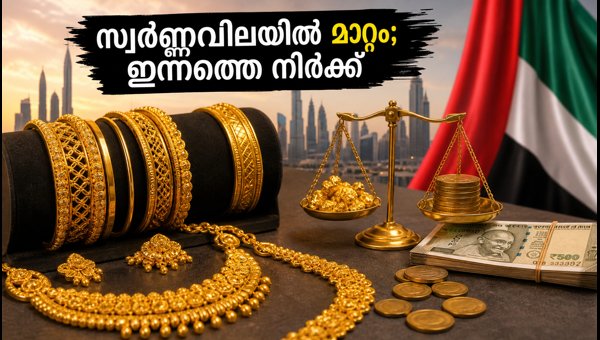 ദുബായിൽ സ്വർണ്ണവിലയിൽ മാറ്റം; ഇന്നത്തെ നിരക്കറിയാം ദുബായിൽ സ്വർണ്ണവിലയിൽ മാറ്റം; ഇന്നത്തെ നിരക്കറിയാം