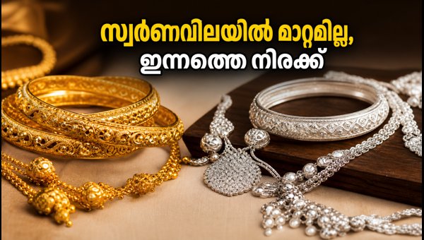 സ്വർണവിലയിൽ മാറ്റമില്ല, ഇന്നത്തെ നിരക്കുകൾ അറിയാം