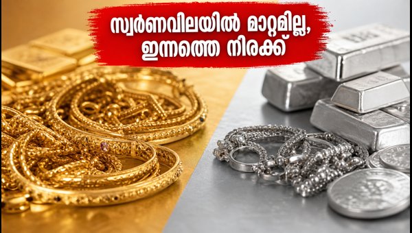 സ്വർണവിലയിൽ മാറ്റമില്ല, ഇന്നത്തെ നിരക്കുകൾ അറിയാം സ്വർണവിലയിൽ മാറ്റമില്ല, ഇന്നത്തെ നിരക്കുകൾ അറിയാം