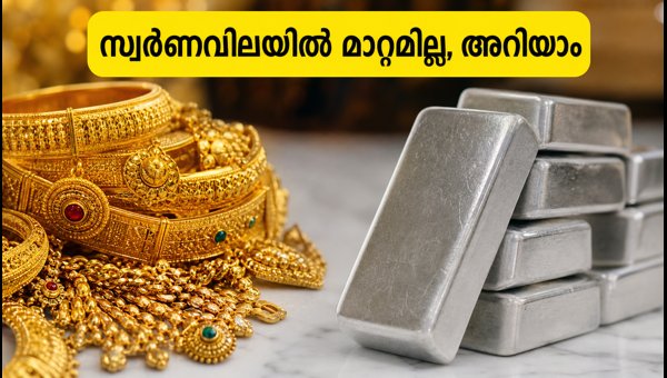സ്വർണവിലയിൽ മാറ്റമില്ല, ഇന്നത്തെ നിരക്കുകൾ അറിയാം