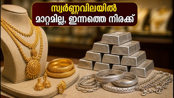 സ്വർണ്ണവിലയിൽ മാറ്റമില്ല, ഇന്നത്തെ നിരക്കുകൾ അറിയാം