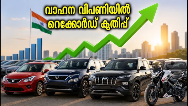 വാഹന വിപണിയിൽ റെക്കോർഡ് കുതിപ്പ്; ഓഹരികൾ ശ്രദ്ധിക്കൂ