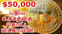 50,000 டாலர்.. புதிய உச்சத்தை தொட்ட பிட்காயின்.. முதலீட்டாளர்களுக்கு செம ஜாக்பாட்..!