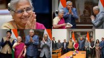 ராஜியசபா உறுப்பினர் சுதா மூர்த்தி முகத்தில் எவ்வளவு சிரிப்பு பாருங்க! Infosys நாராயண மூர்த்தி ஹேப்பி