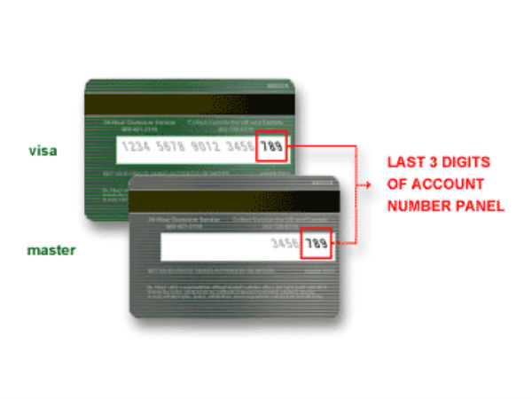 அட்டை சரிபார்க்கும் மதிப்பு (CVV)