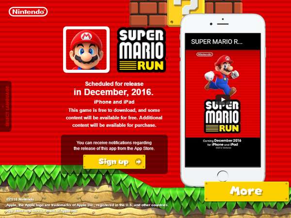 ஐபோனில் சூப்பர் மேரியோ..! நிண்டெண்டோ நிறுவன பங்குகள் கிடு கிடு உயர்வு..! ஐபோனில் சூப்பர் மேரியோ..! நிண்டெண்டோ நிறுவன பங்குகள் கிடு கிடு உயர்வு..!