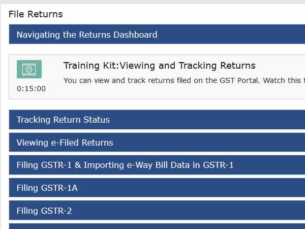 ஜிஎஸ்டி ரிட்டன் அறிமுகம்