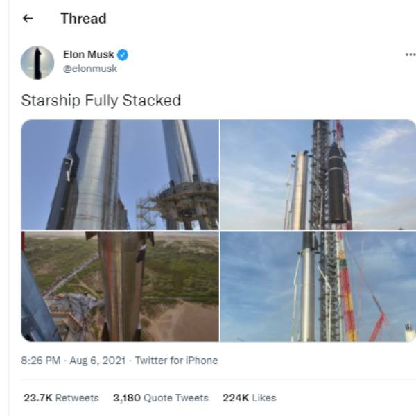  ஸ்டார்ஷிப் - ஆகஸ்ட்