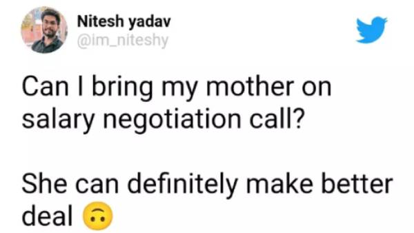 சம்பள பேச்சுவார்த்தையில் அம்மா 