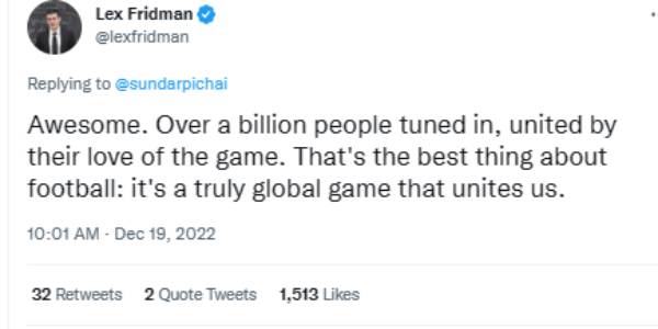 Lex Fridma பதில் 