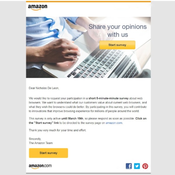  ஈ-மெயிலில் நடத்தப்பட்ட சர்வே!