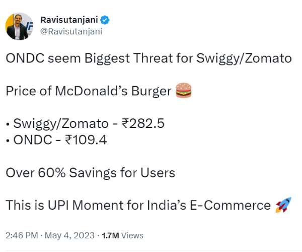 ONDC: சோமேட்டோ, ஸ்விக்கி-ஐ வறுத்தெடுக்கும் மக்கள்.. கல கல டீவீட்.. மோடி அரசு செய்த புரட்சி..! 