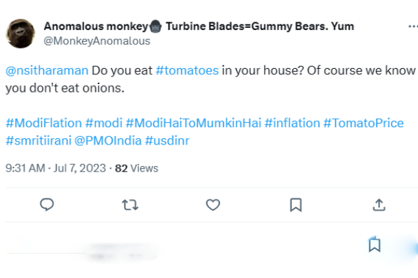 ModiFlation: நிர்மலா சீதாராமன் நீங்க தக்காளி சாப்பிடுவீர்களா..? அனல் பறக்கும் ட்வீட்..! 