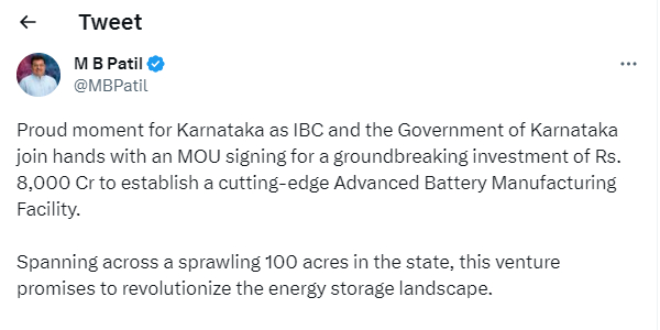 கர்நாடகா-வின் ஆட்டம் ஆரம்பம்..! அலேக்கா தூக்கிய ரூ.8000 கோடி முதலீடு.. புதிய பேட்டரி தொழிற்சாலை..! 