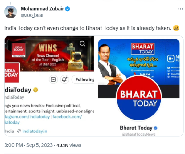 பாரத் பெயர் மாற்றம்.. மீம் போட்டு தெறிக்க விடும் நெட்டிசன்கள்..! 