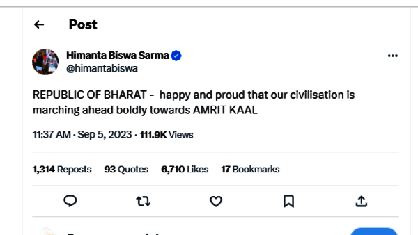  இந்தியாவின் பெயர் மாறுகிறதா..? Bharat, REPUBLIC OF BHARAT.. டிவிட்டரில் அனல் பறக்கிறது..!