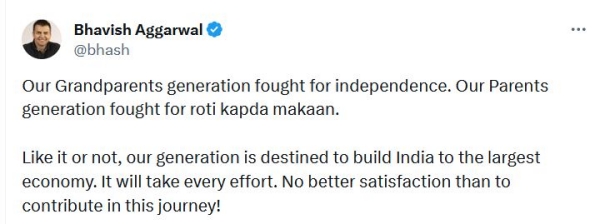 நாராயணமூர்த்து சொல்வது இருக்கட்டும்.. ஓலா சிஇஓ பாவிஷ் அகர்வால் சொல்றத பாத்தீங்களா..?! 