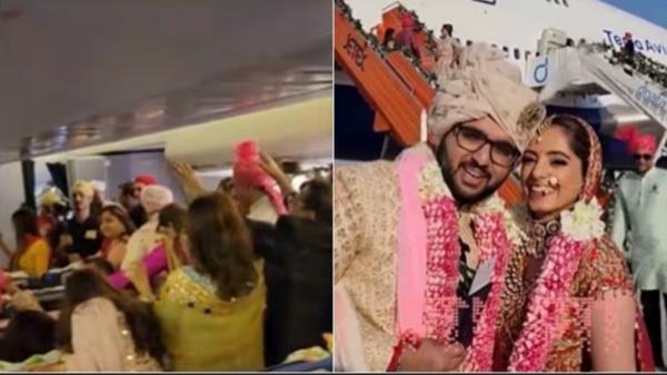 விமானத்தில் கல்யாணம்.. மகளின் ஆசையை நிறைவேற்றிய துபாய் தொழிலதிபர்..!!