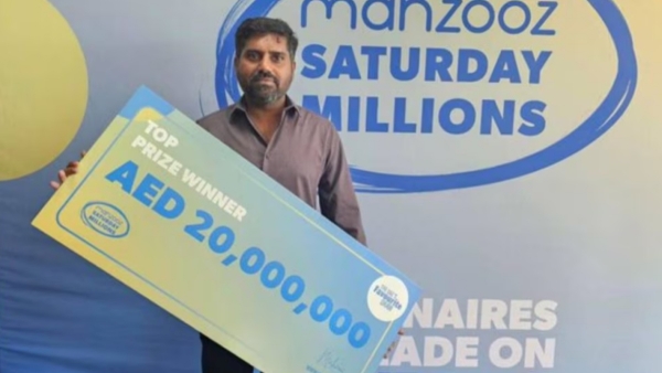 ஐக்கிய அரபு அமீரக லாட்டரியில் ரூ.45 கோடி பரிசு வென்ற கேரள இளைஞர்..! 