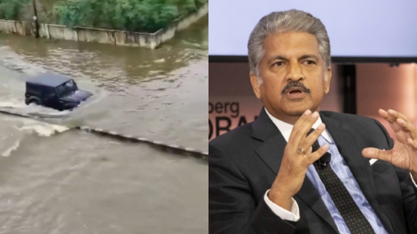 சென்னை மழையில் கெத்து காட்டும் மஹிந்திரா தார்.. ஆனந்த் மஹிந்திரா வெளியிட்ட வீடியோ..! 