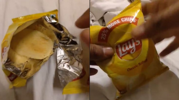 Lays சிப்ஸ் பாக்கெட்டில் வெறும் ரெண்டே ரெண்டு சிப்ஸ்.. ஷாக்கான கஸ்டமர்.. -  டிரெண்டிங் வீடியோ.. !!