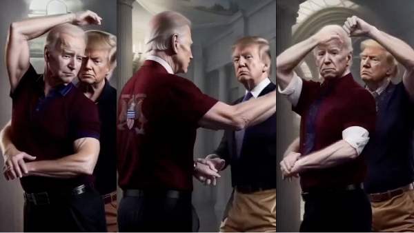 ஜோ பைடன் - டொனால்டு டிரம்ப்-ஐ சல்சா டான்ஸ் ஆட வைத்த AI.. சூப்பரான வீடியோ..!!! 