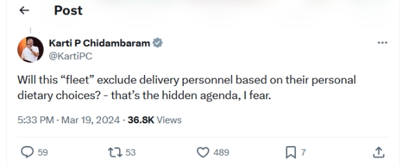 சைவ உணவுக்கு, சைவ டெலிவரி.. வாங்கிகட்டிக்கொண்ட Zomato சிஇஓ..! அனல் பறக்கும் டிவீட்..!! 