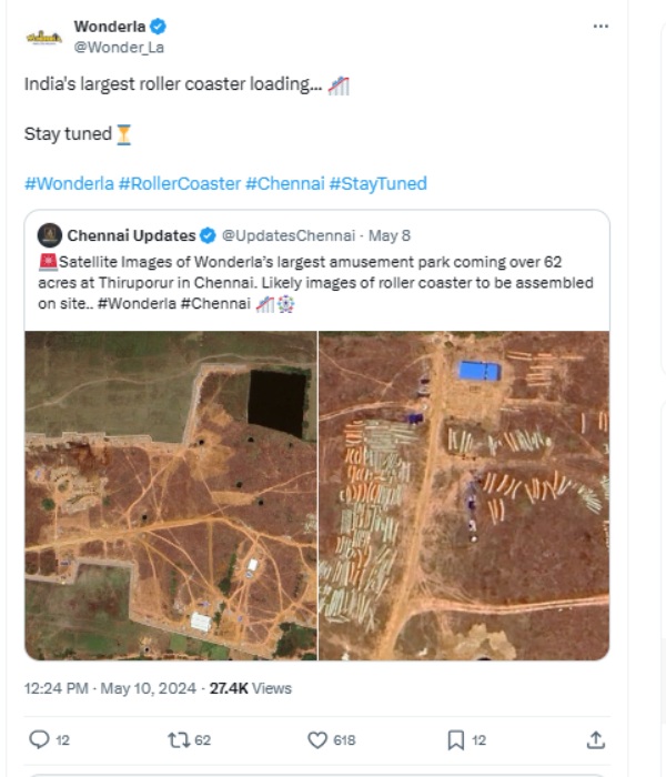 மளமளன்னு வேலை நடக்குது.. சென்னை Wonderla தீம் பார்க் விரைவில் திறப்பு..!! 