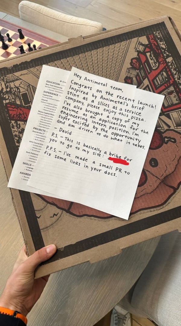 ரெஸ்யூம் உடன் பீட்சா.. விநோத ஐடியா.. சிஇஓவின் ரியாக்சன் என்ன?