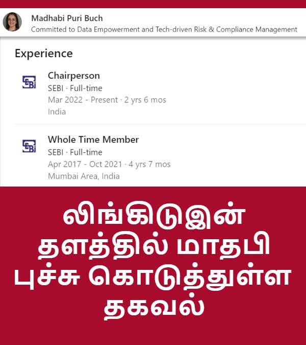 அதானி குழும முறைகேட்டில் செபி தலைவர் சிக்கினார்..! ஹிண்டன்பர்க் வெளியிட்ட ஷாக் தகவல்..!