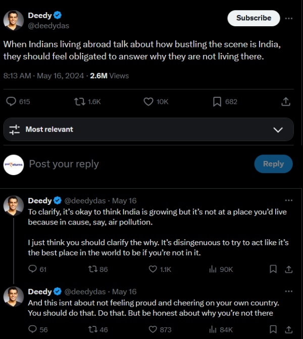 இளைஞர்களுக்கு இந்தியா மீதான நம்பிக்கை குறைந்துவிட்டதா? – எக்ஸ் தளத்தில் காரசார விவாதம்..!