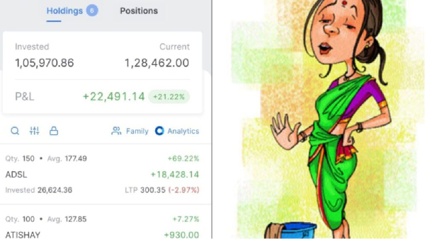 வீட்டு பணிப்பெண்ணை பங்குச்சந்தையில் முதலீடு செய்ய வைத்து லாபம் ஈட்டி தந்த முதலீட்டு நிபுணர்..! 