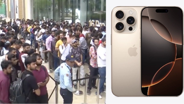 இது ரேஷன் கடையா? ஆப்பிள் ஸ்டோரா? ஐபோன் 16 வாங்க அலைமோதும் மக்கள் கூட்டம்..!! 