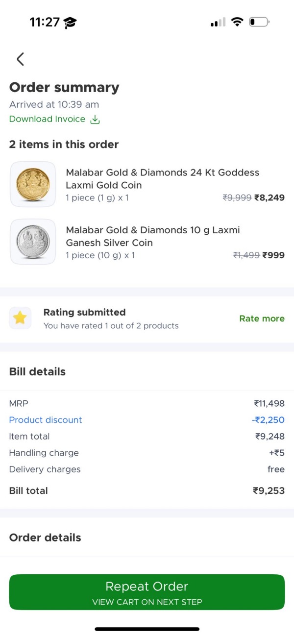 Blinkit-ல் தங்கம் வாங்கிய இளைஞர்.. பாதிக்கு பாதி மோசடி.. போராடி பணத்தை பெற்ற கதை..! 