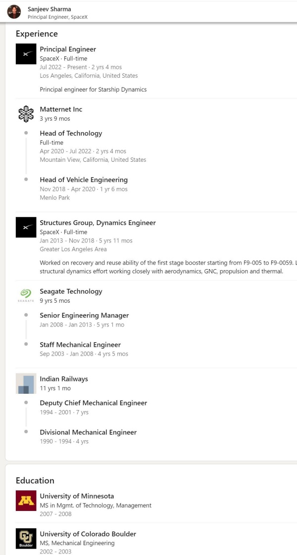 இந்தியன் ரயில்வே டூ ஸ்பேஸ்எக்ஸ்.. வைரலாகும் ஐஐடி இன்ஜினியரின் லிங்க்ட்இன் Profile.. யாரு சாமி நீங்க?