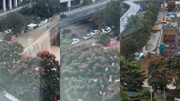  பெங்களூர்: மான்யதா டெக் பார்க்கில் சுவர் இடிந்து விழுந்தது.. பதைபதைக்கும் வீடியோ..!!