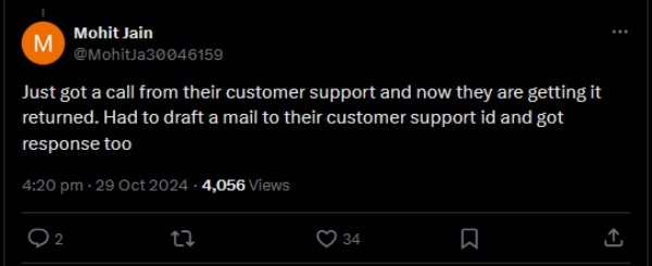 Blinkit-ல் தங்கம் வாங்கிய இளைஞர்.. பாதிக்கு பாதி மோசடி.. போராடி பணத்தை பெற்ற கதை..! 