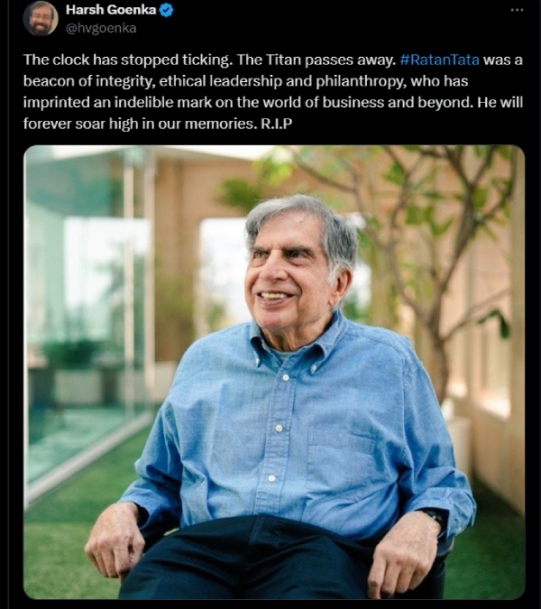  அனைவரும் கொண்டாடிய தொழிலதிபர் ரத்தன் டாடா காலமானார்..  வெளியான அதிர்ச்சி தகவல்!
