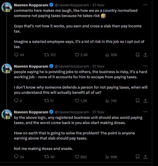  தோசை விற்று மாதம் ரூ. 6 லட்சம் வருமானம்.. கதறும் ஐடி ஊழியர்கள்..!!