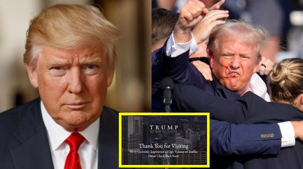 அமெரிக்க தேர்தல் அதிரடி.. டொனால்டு டிரம்ப் இணைய தளம் முடங்கியது..! 