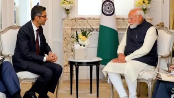 மோடி – சுந்தர் பிச்சை சந்திப்பு.. பாரீஸில் நடந்தது என்ன..? நாளை அமெரிக்கா பயணம்..!