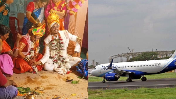 இண்டிகோ விமானம் ரத்து: விமானநிலையத்தில் சிக்கி கொண்ட மணமக்கள்!! அப்புறம் நடந்தது தான் டிவிஸ்டு!!