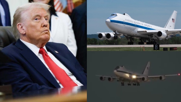 அமெரிக்க வானில் வட்டமிட்ட Dooms Day விமானம்!! பதற்றத்தில் உலக நாடுகள்!! என்ன செய்ய போகிறார் டிரம்ப்?