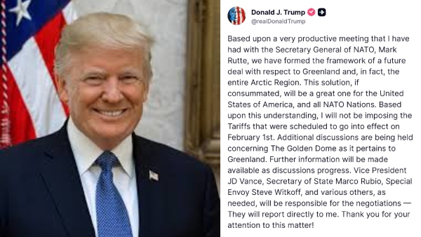 தங்கம் விலை குறைய போகுது!! கிரீன்லாந்து விவகாரத்தில் திடீரென நிலைப்பாட்டை மாற்றிய டிரம்ப்!! தங்கம் விலை குறைய போகுது!! கிரீன்லாந்து விவகாரத்தில் திடீரென நிலைப்பாட்டை மாற்றிய டிரம்ப்!!