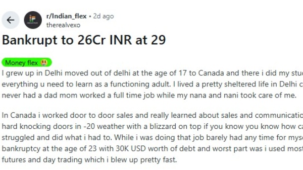 ரூ.27 லட்சம் கடனை அடைத்து ரூ.27 கோடி சம்பாதித்தது எப்படி? இளைஞர் பகிரும் ரகசியம்!!