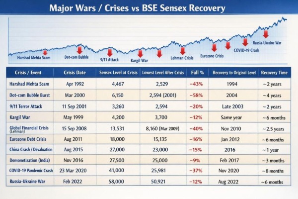 40 ஆண்டுகள், 15 நெருக்கடி.. தட்டி தூக்கிய பங்கு சந்தை.. முதலீட்டாளர்களுக்கு முக்கிய பாடம்..!