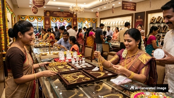 தங்கத்தை தூக்கி சாப்பிட்ட வெள்ளி..!! அட்சய திருதியை எனும் அமோக வாய்ப்பு!! மக்களே மிஸ் பண்ணிடாதீங்க!!