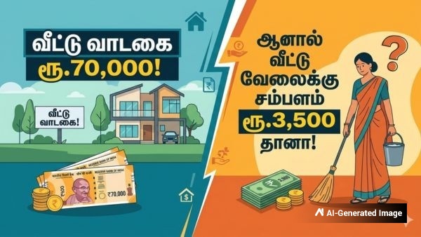 வீட்டு வாடகை ரூ.70,000! ஆனால் வீட்டு வேலைக்கு சம்பளம் ரூ.3,500 தானா! 