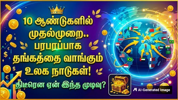 10 ஆண்டுகளில் முதல்முறையாக.. பரபரப்பாக தங்கத்தை வாங்கும் உலக நாடுகள்! திடீரென ஏன் இந்த முடிவு? 10 ஆண்டுகளில் முதல்முறையாக.. பரபரப்பாக தங்கத்தை வாங்கும் உலக நாடுகள்! திடீரென ஏன் இந்த முடிவு?